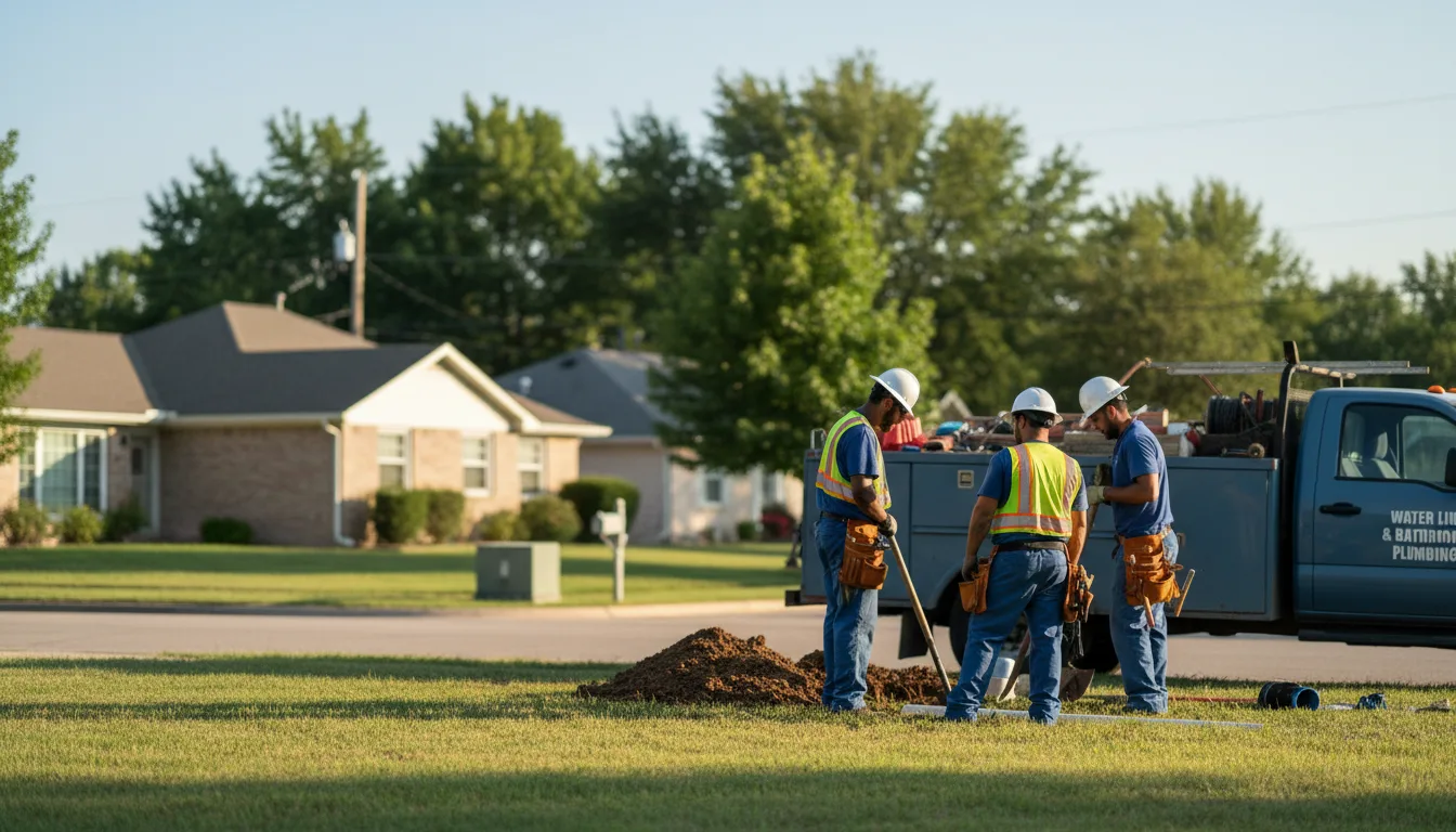 Residential water line and bathroom plumbing service in Deerfield, MI